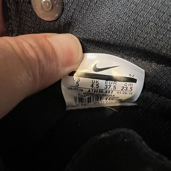 Womens Nike Fear of God Moccasin Black Athletic Shoes Sneakers Size 6.5 M GUC - Picture 7 of 7